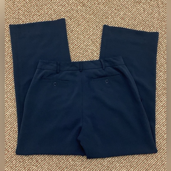 Women’s 4 Lauren Ralph Lauren Navy Wool Blend Flat Front Pants Slacks - Picture 11 of 13